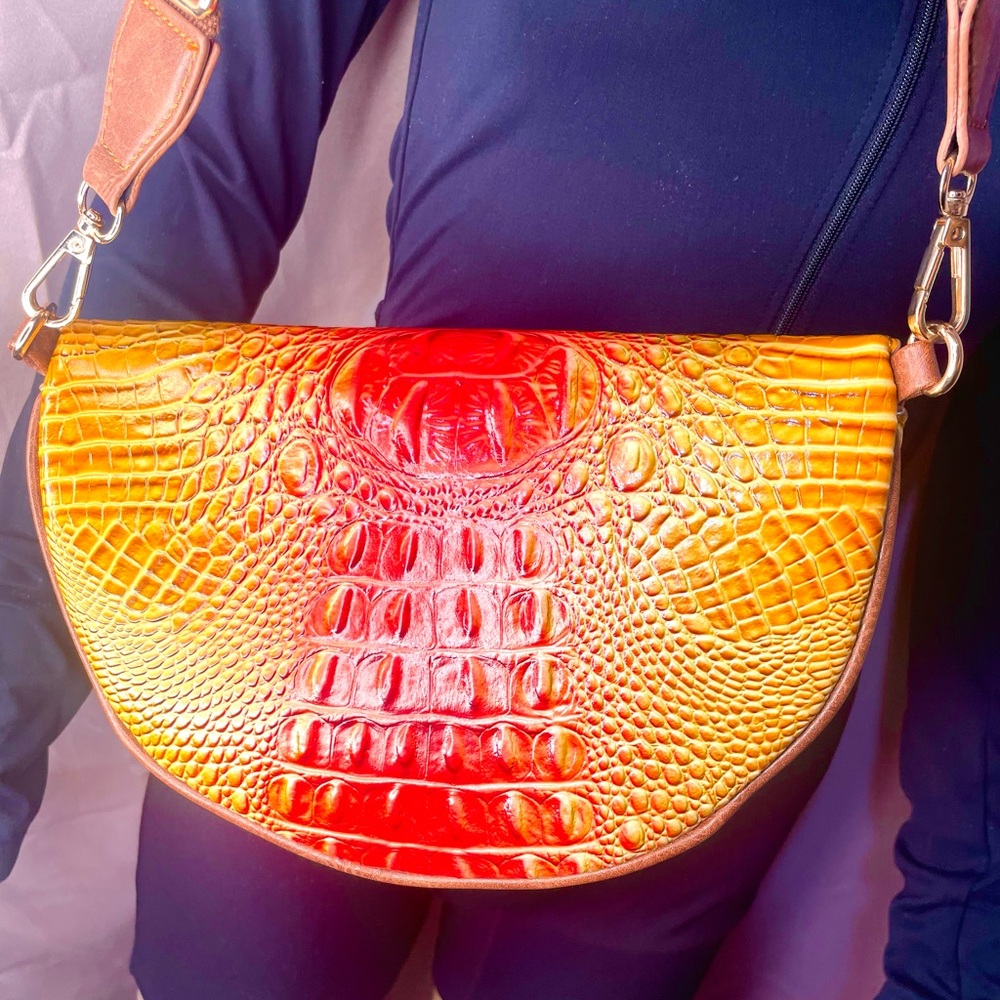 Vibrant Crocodile Print Chest bag/Waist Bag - Picture 2 of 5
